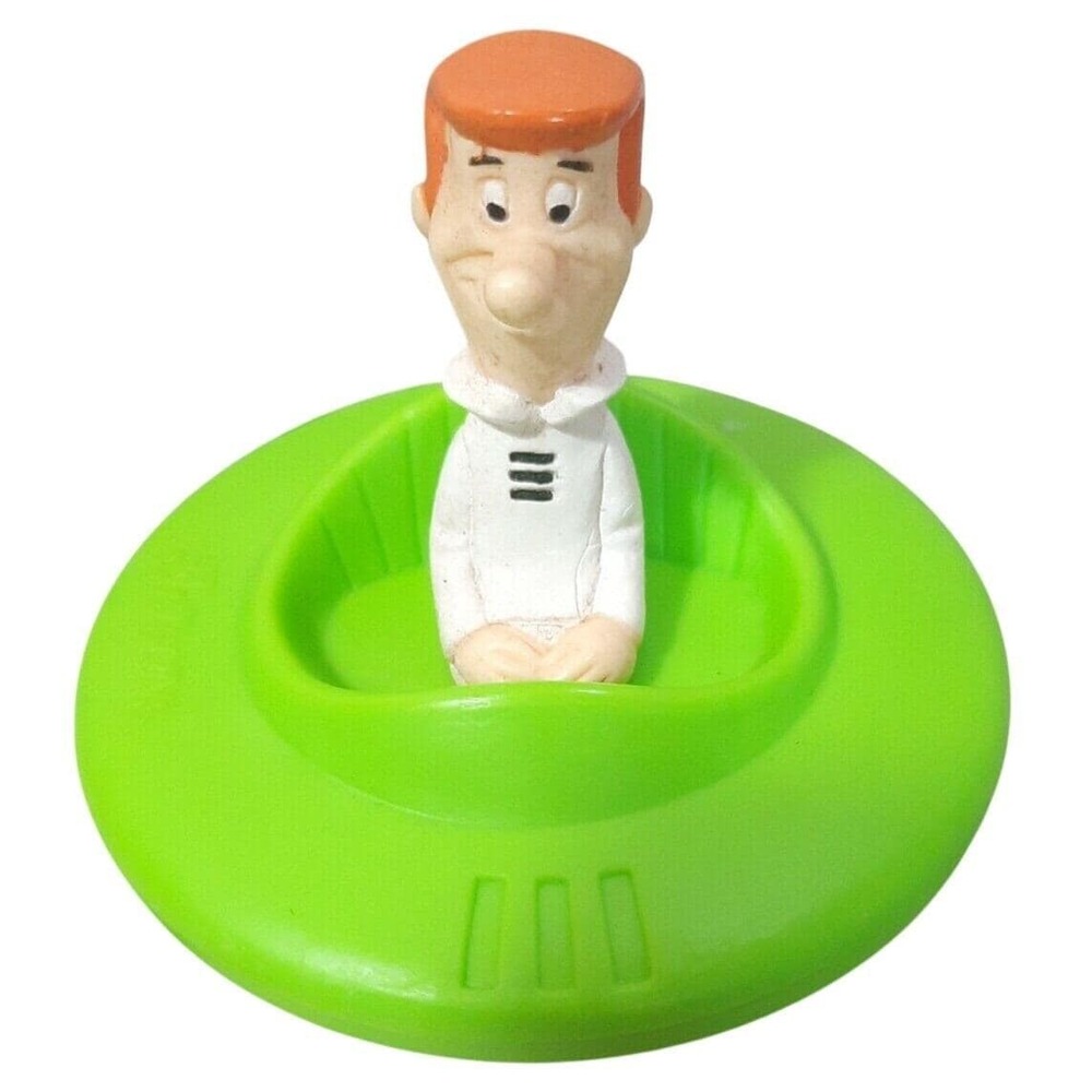 Vintage 1989 The Jetsons George Saucer Toy Hanna-Barbera Wendys Kids Meal Figure